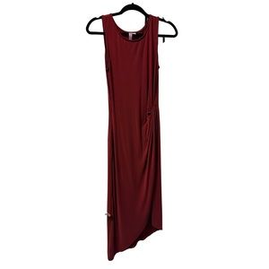 Deep red fitted dress